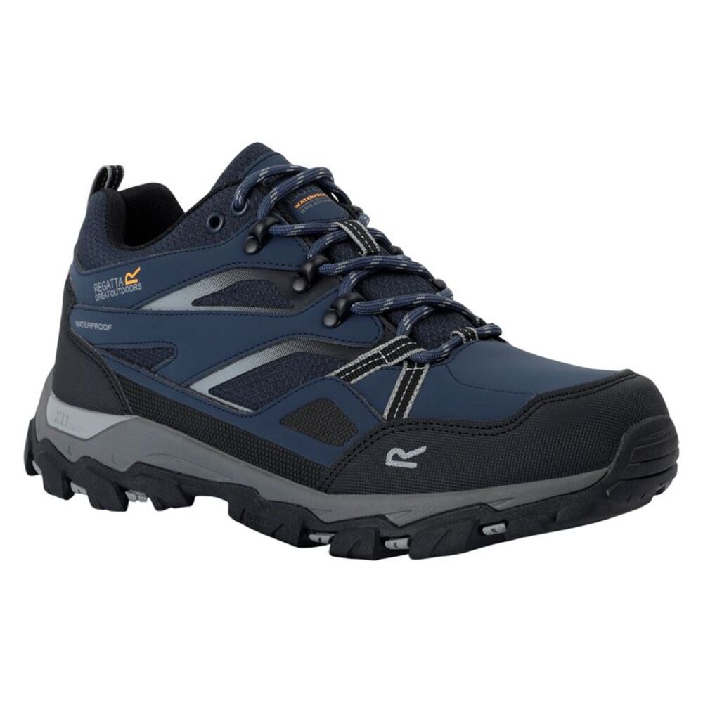 Regatta Mens Holcombe 3 Low Walking Boots / Navy/Dark Steel